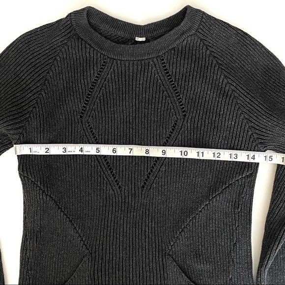 Lululemon The Sweater The Better Heathered Black Size 2 - Picture 14 of 16